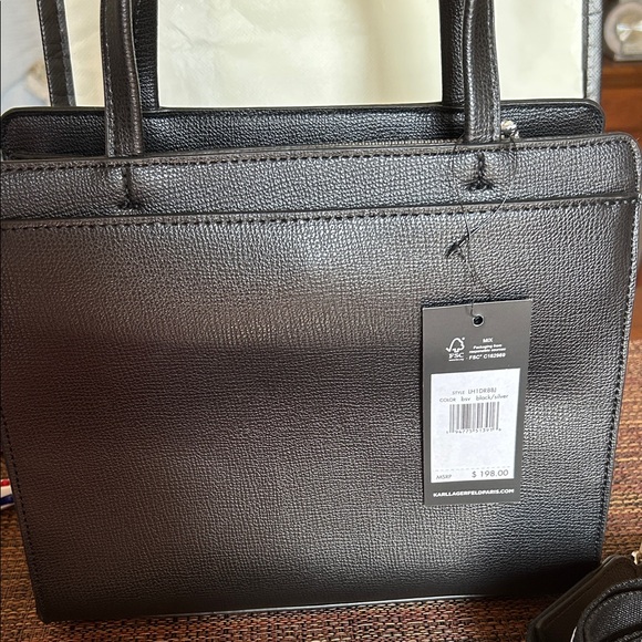 Karl Lagerfeld Black Textured Handbag - Picture 4 of 10